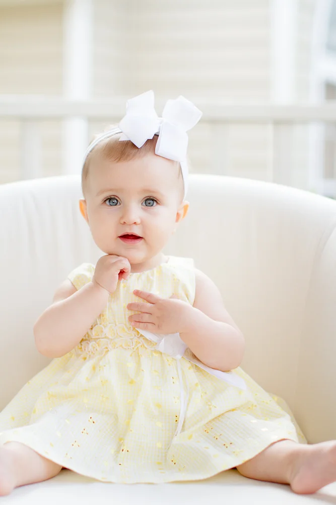 Baby yellow easter dress top